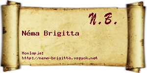Néma Brigitta névjegykártya